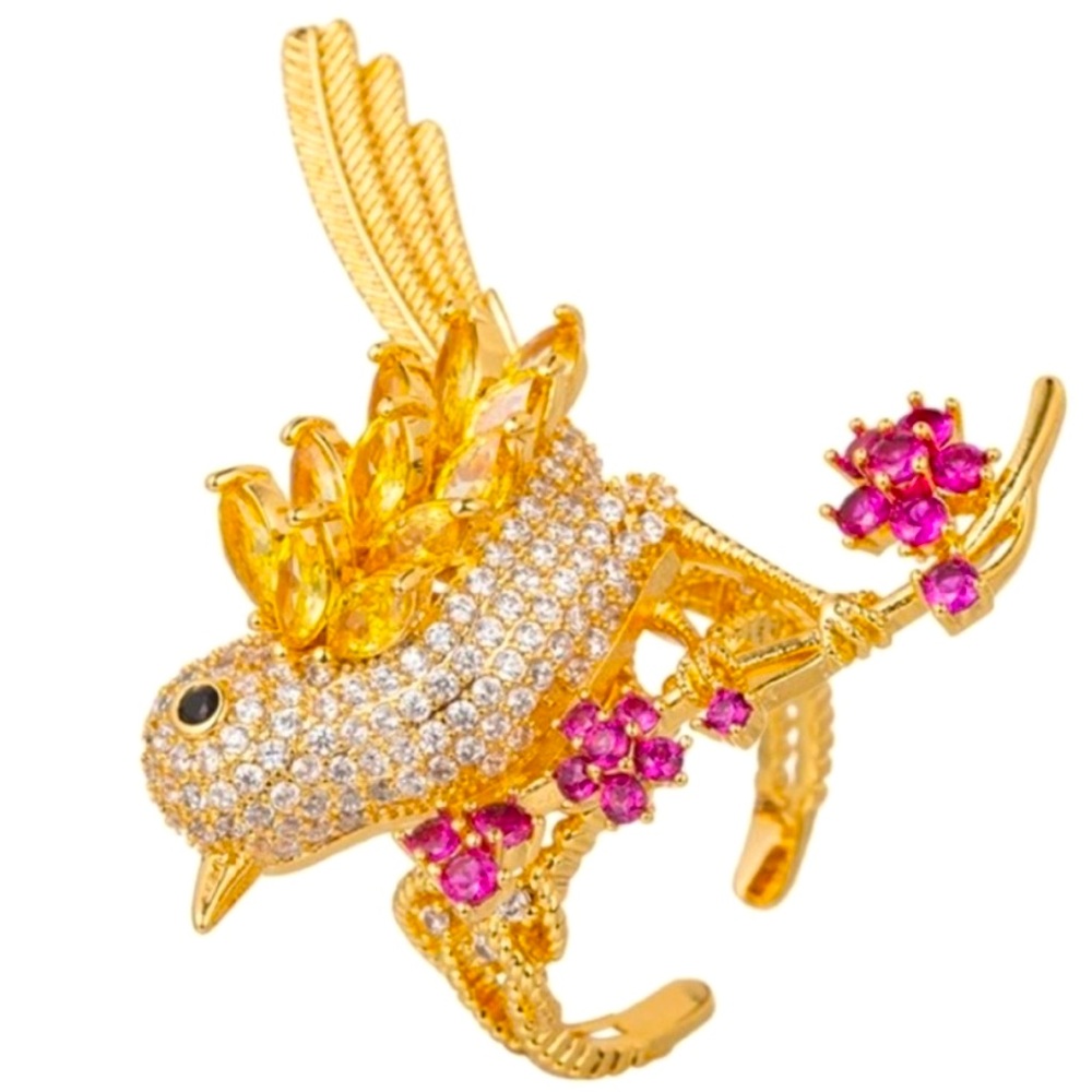 New Eye Candy LA CZ Birdie Adjustable Ring